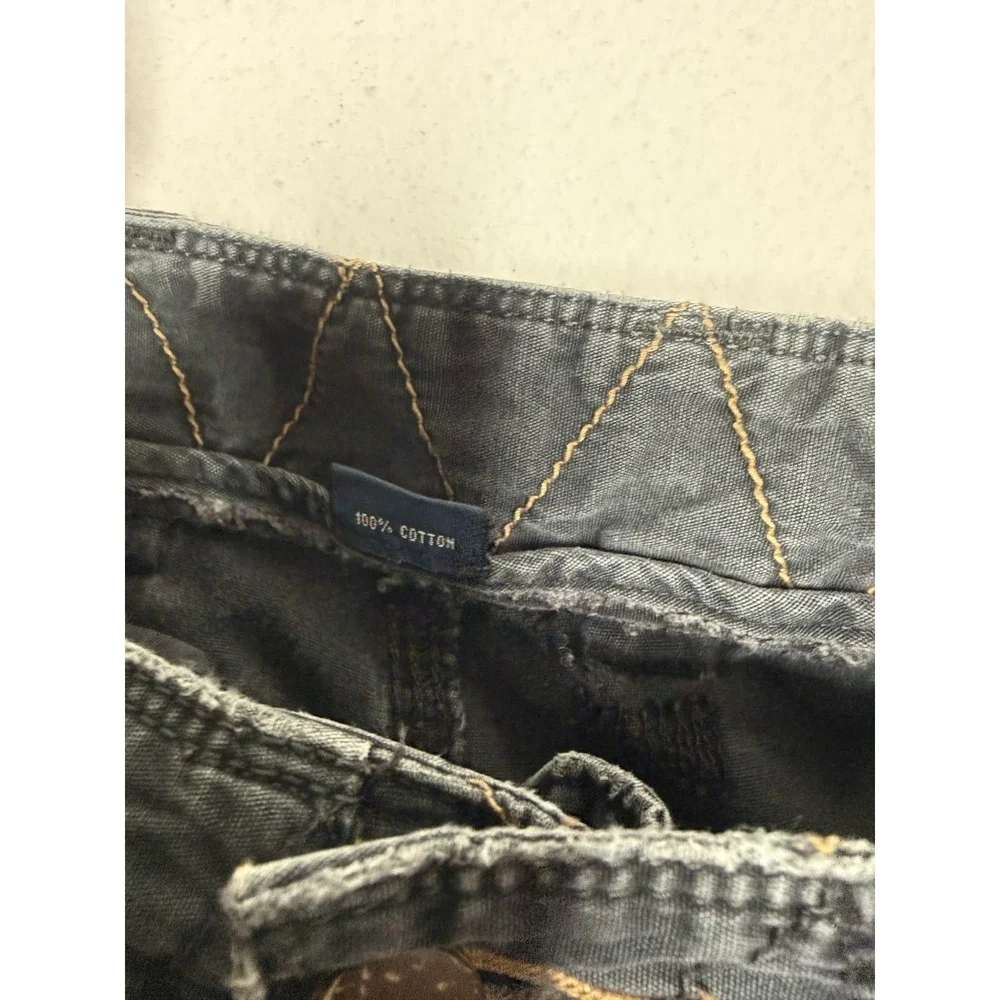 Vintage Polo Ralph Lauren Military Cargo Pants Mens  Charcoal Black Size 34 Flaw